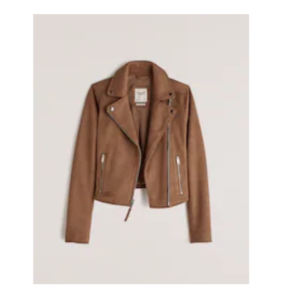 Abercrombie & Fitch Vegan Suede Moto jacket